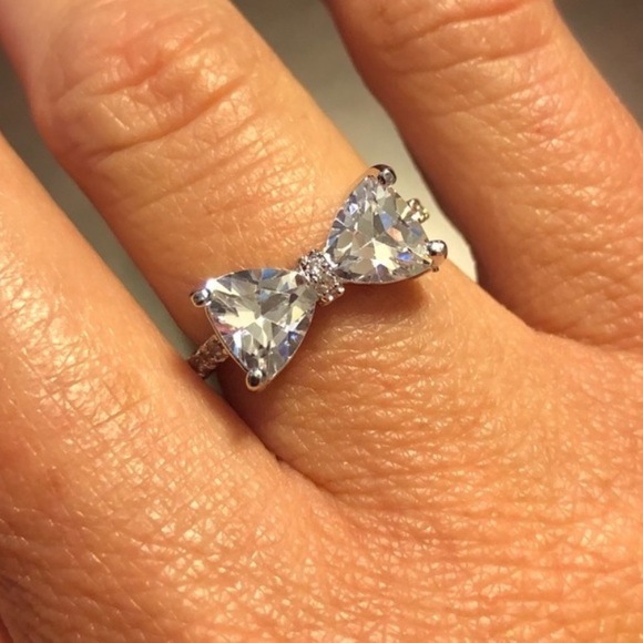 Jewelry - R-AS 925 Sterling Silver Filled Four Claw Ring Size 6